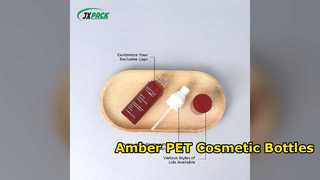 Amber PET Cosmetic Bottles OEM Packaging