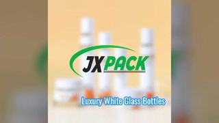 White Glass Cosmetic Bottle Set Wholesale | Luxury Skincare Packaging