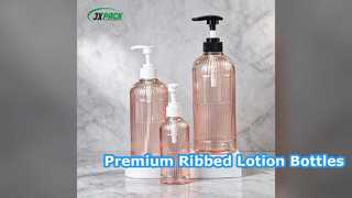 Premium Ribbed PET Lotion Pump Bottles Factory Direct