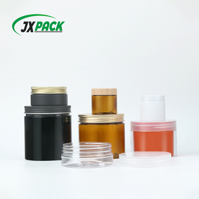 PET Plastic Cosmetic Cream Jar with Leak-Proof Cap