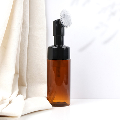 Tea Color Plastic Foam Pump Bottle for Cosmetics - Customizable
