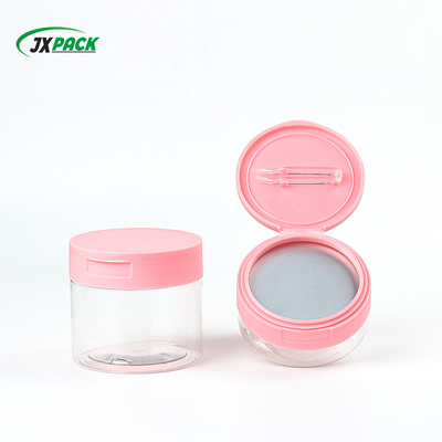 PET transparent plastic makeup remover jars, cosmetic cream jars