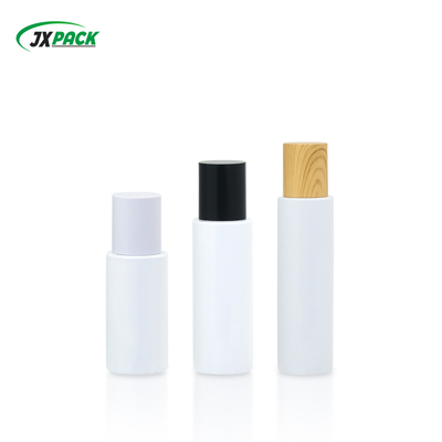 PET Plastic Cosmetic Bottle with Wooden Cap 60ml 80ml 100ml