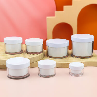Eco-friendly PET Cosmetic Cream Jar with Split Inner Liner and Food-Grade Material in Customizable Colors