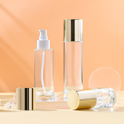 Leak Proof Customizable Ecofriendly Glass Lotion Bottle for Skincare Packaging