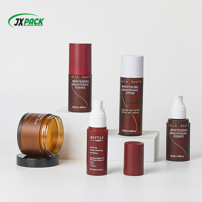 Amber PET Cosmetic Bottle Set Manufacturer | Spray, Lotion, Toner Bottle & Cream Jar | OEM Packaging